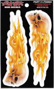 Flaming Skull Decal | Motorcycle Accessories