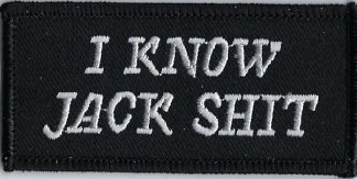 I Know Jack Shit | Patches