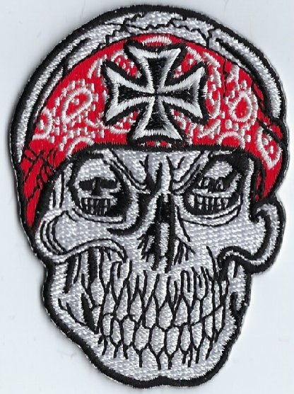 Skull Bandana With Iron Cross | Patches