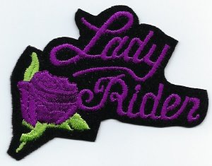 Lady Rider With Rose | Patches