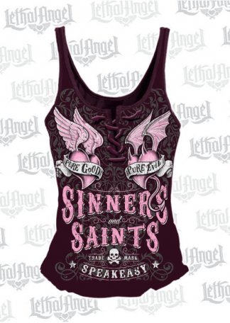 Sinners & Saints Lace-Up Tank Top | Clothing